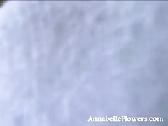 Remarkable milf Annabelle Flowers is getting cum on her soles